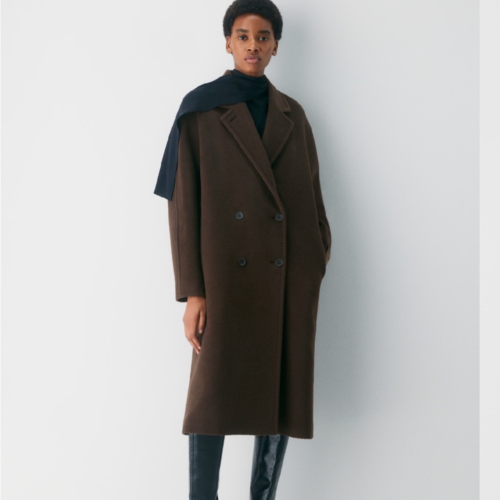 Aritzia Slouch Coat Burnt Cedar